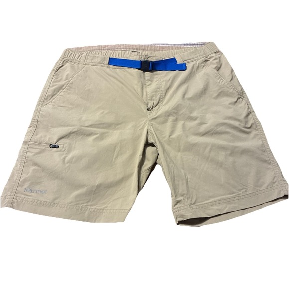 Marmot Other - Marmot Arch Rock Shorts Belted 9" Inseam Hiking Flat Front Nylon Tan Men's 38